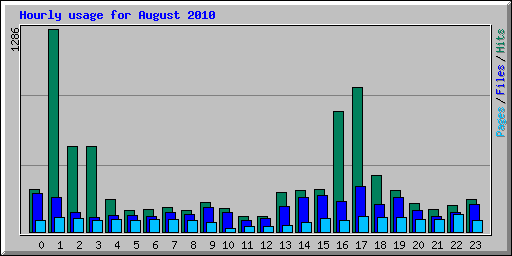 Hourly usage for August 2010